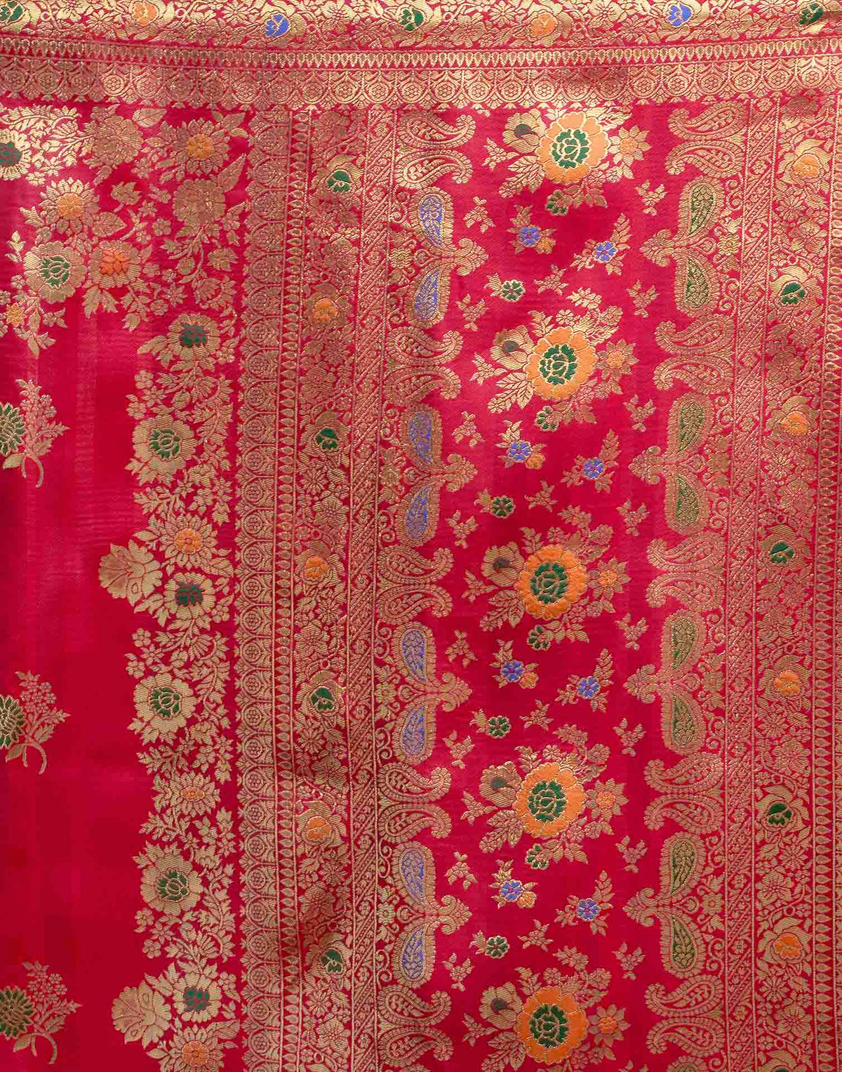 Pink Silk Woven Banarasi Saree