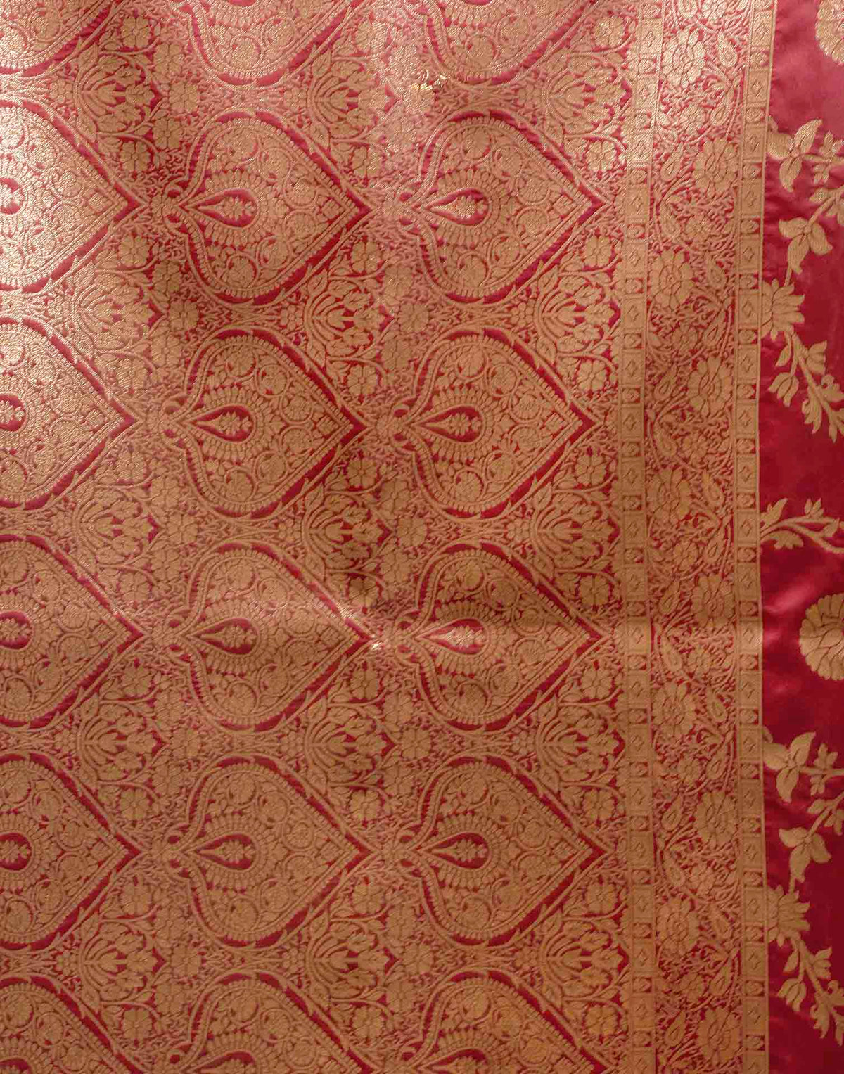 Maroon Silk Woven Banarasi Saree