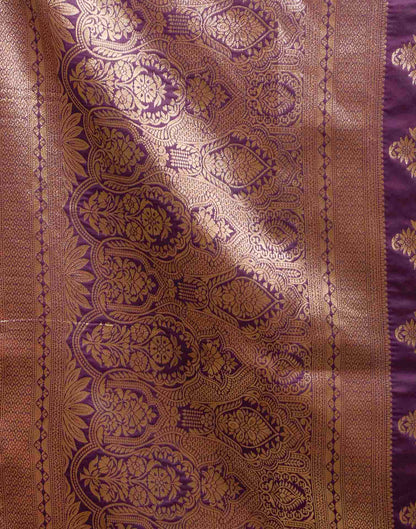 Royal Purple Silk Woven Banarasi Saree