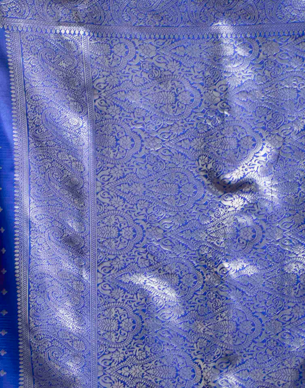 Blue Silk Woven Banarasi Saree