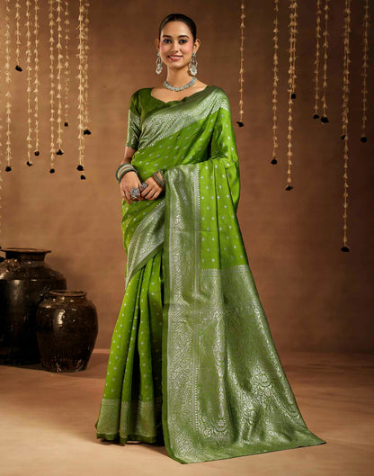 Green Silk Woven Banarasi Saree