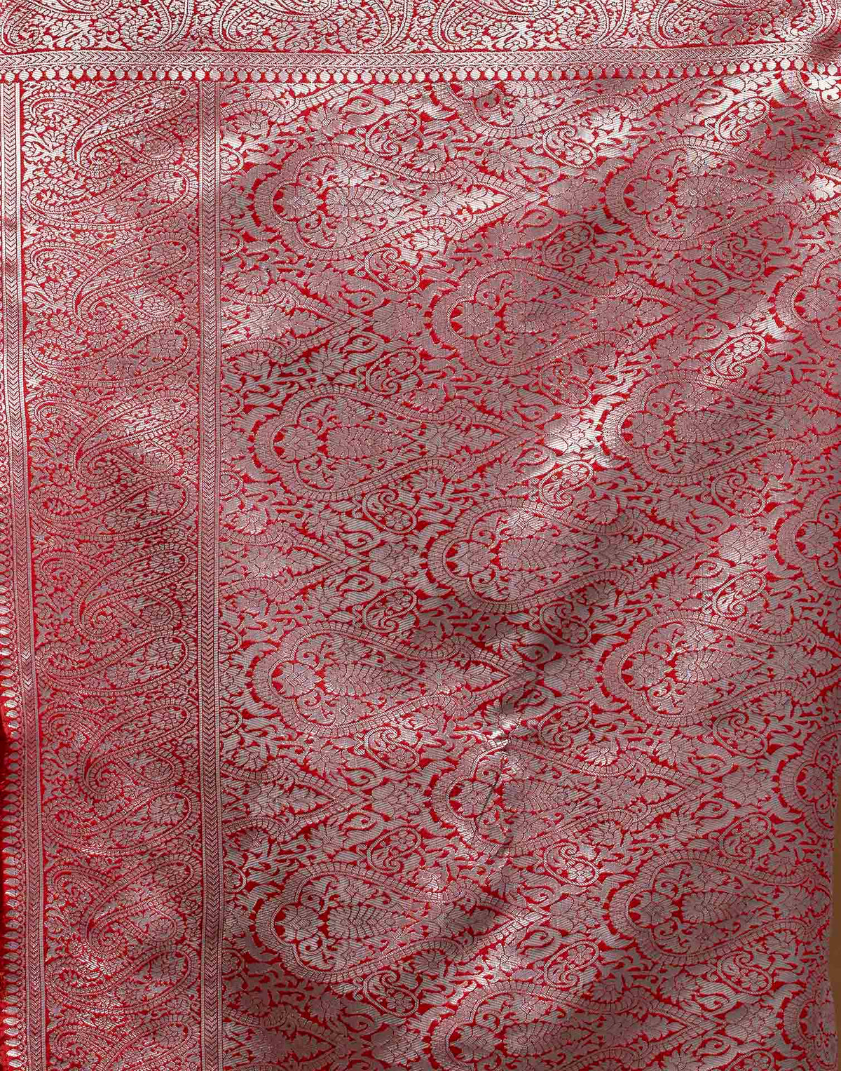 Red Silk Woven Banarasi Saree
