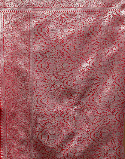 Red Silk Woven Banarasi Saree