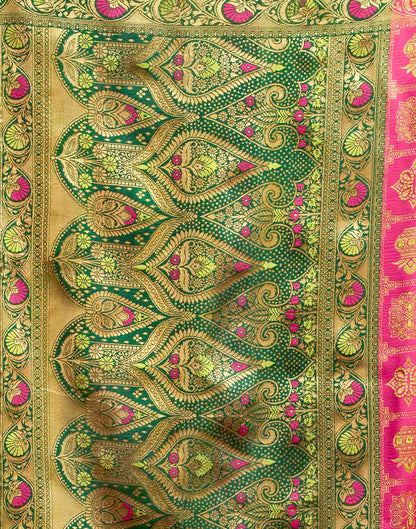 Rani Pink Silk Woven Patola Saree