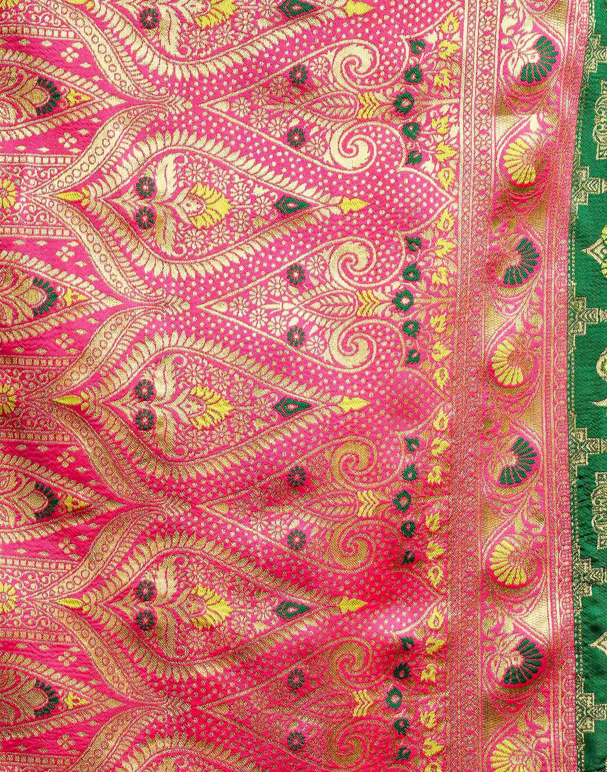 Dark Green Silk Woven Patola Saree