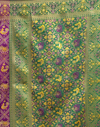 Royal Purple Silk Woven Patola Saree