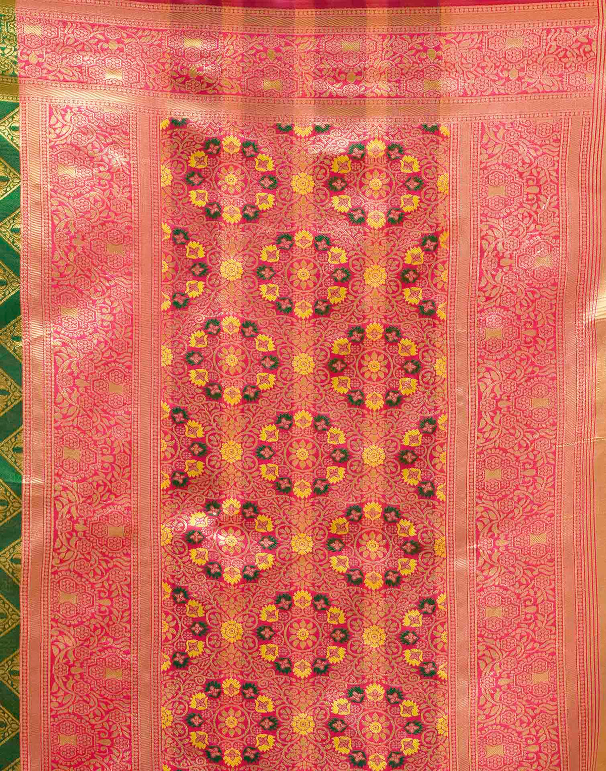 Dark Green Silk Woven Banarasi Saree