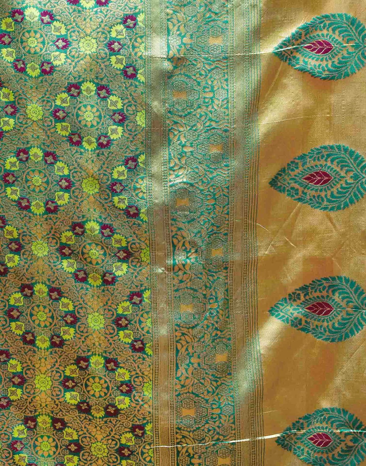 Wine Silk Woven Banarasi Saree