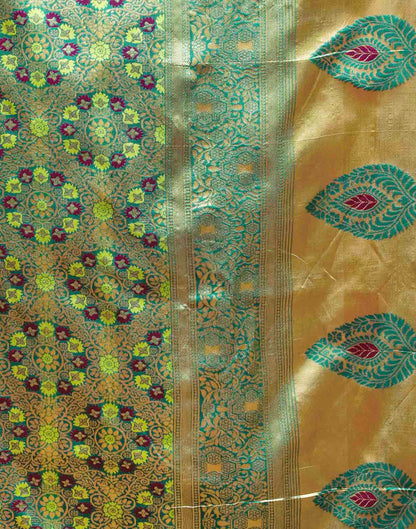 Wine Silk Woven Banarasi Saree