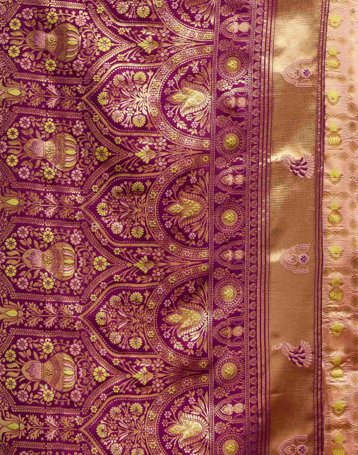 Peach Silk Woven Patola Saree
