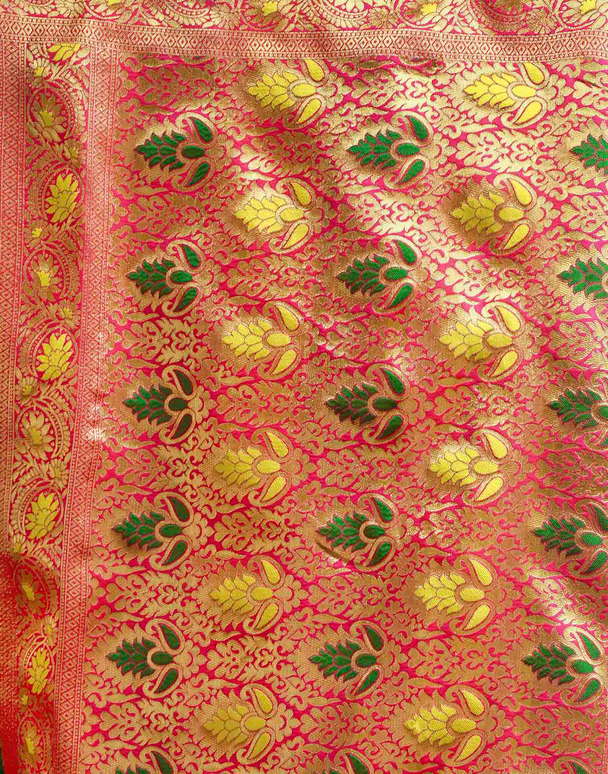 Dark Green Silk Woven Banarasi Saree