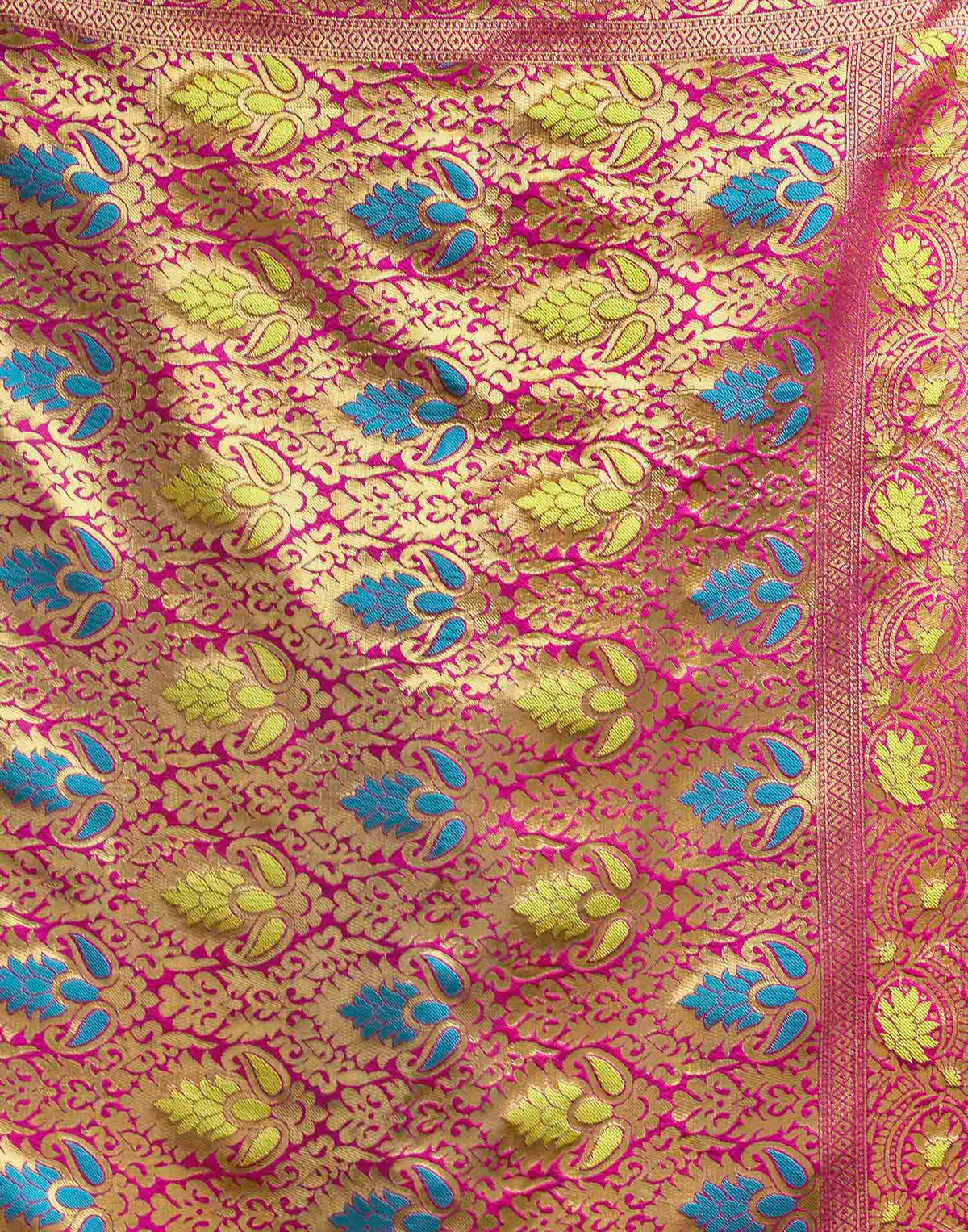 Sky Blue Silk Woven Banarasi Saree