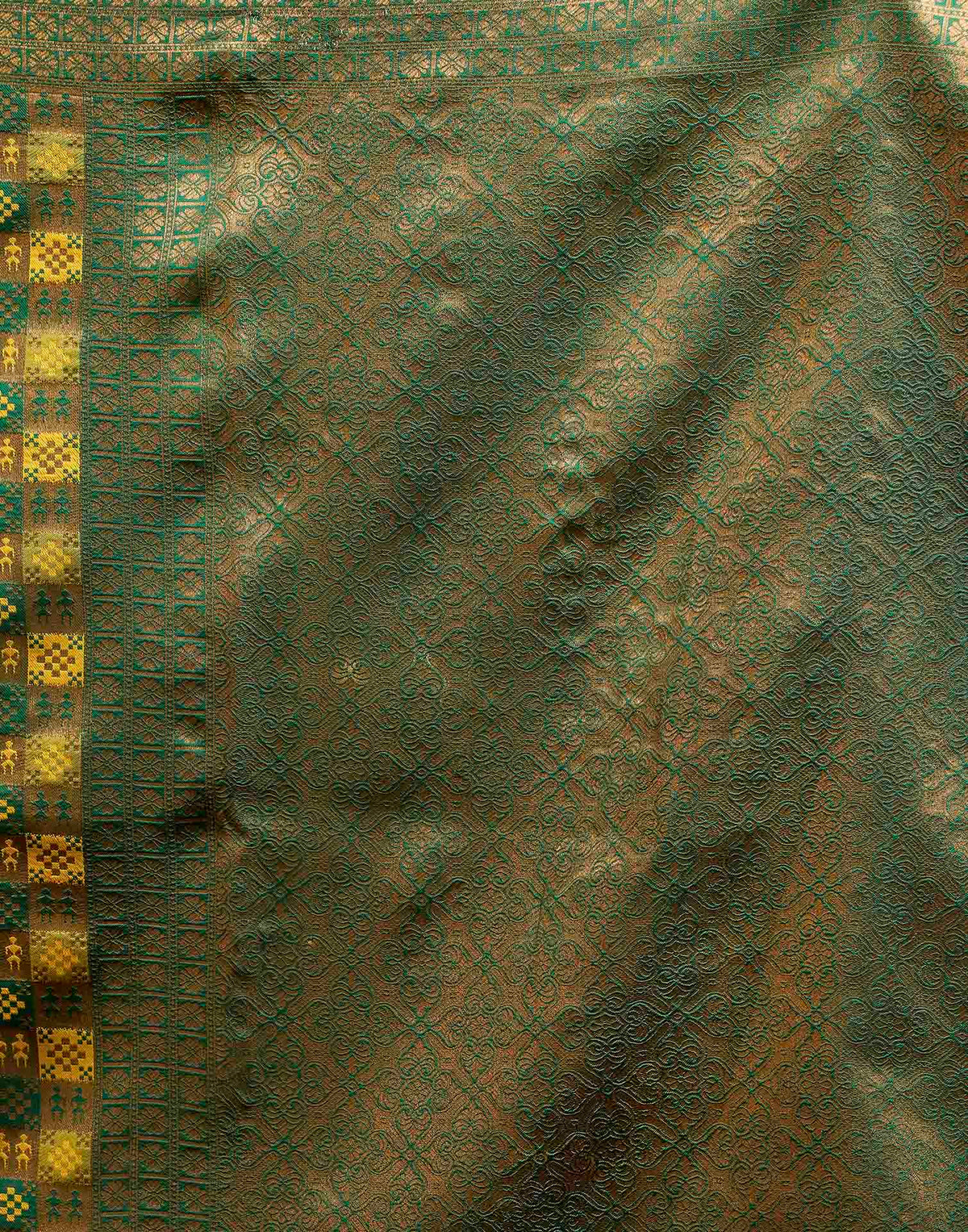 Mustard Yellow Silk Woven Banarasi Saree