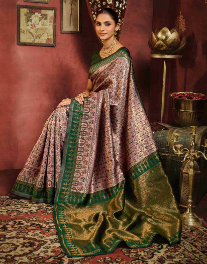 Light Pink Silk Woven Banarasi Saree