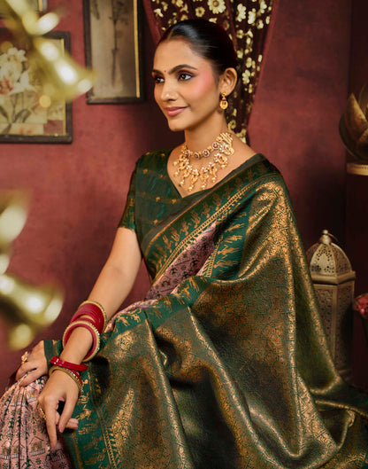 Light Pink Silk Woven Banarasi Saree
