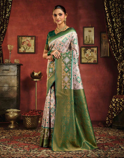 Light Pink Silk Woven Banarasi Saree
