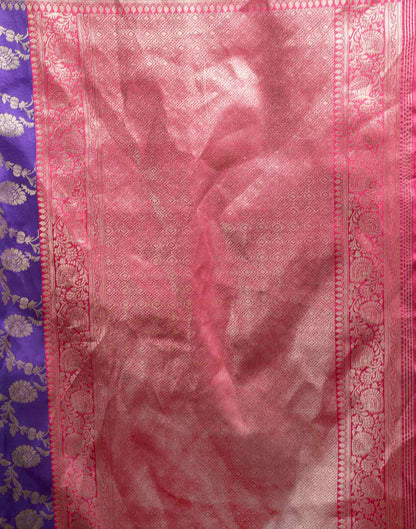 Royal Purple Silk Woven Banarasi Saree