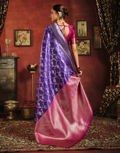 Royal Purple Silk Woven Banarasi Saree