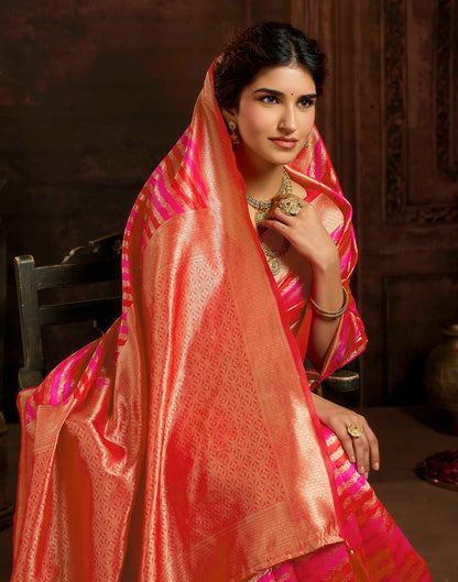 Red Silk Woven Banarasi Saree