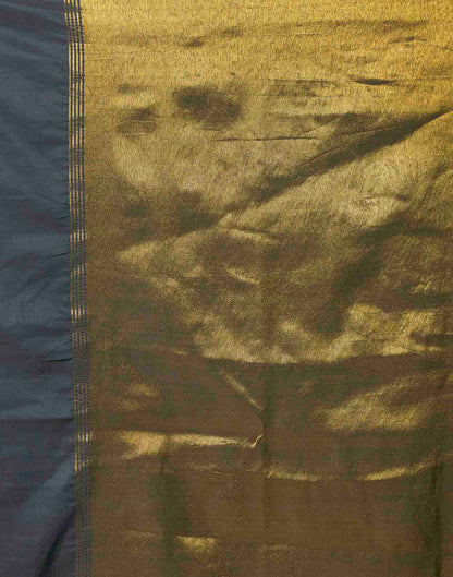 Purple Cotton Woven Kanjivaram Saree
