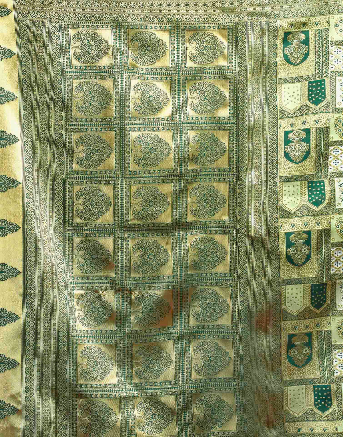 Pista Green Silk Woven Banarasi Saree
