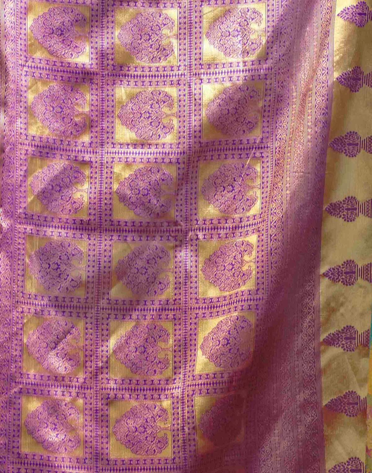 Multicoloured Silk Woven Banarasi Saree