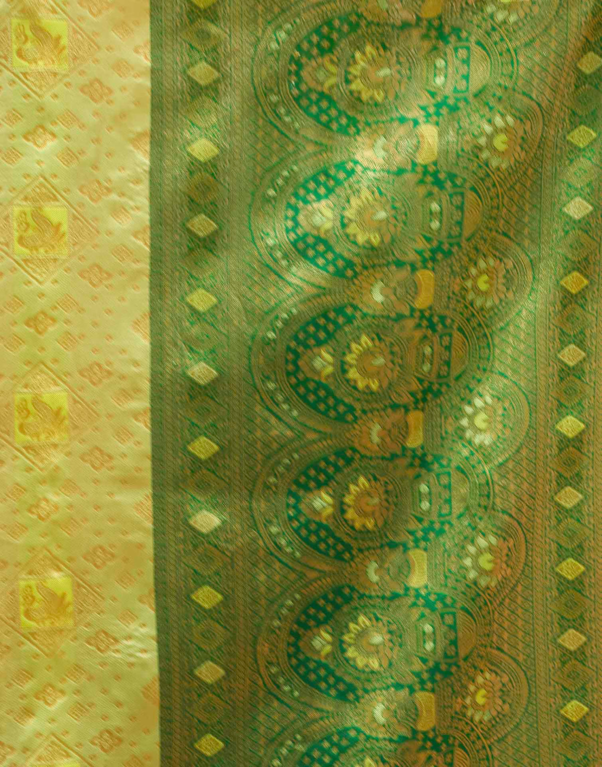 Pista Green Silk Woven Banarasi Saree