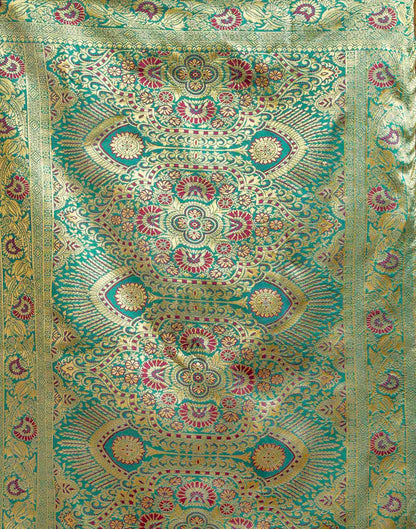 Wine Silk Woven Banarasi Saree