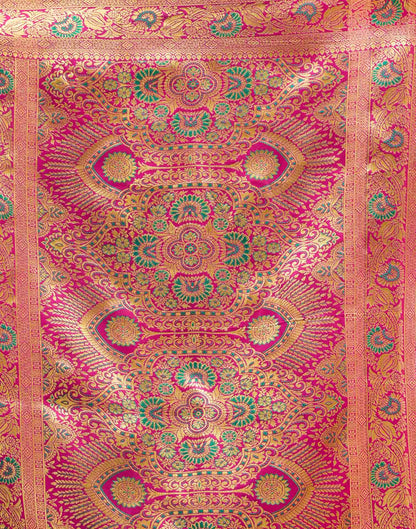 Teal Green Silk Woven Banarasi Saree