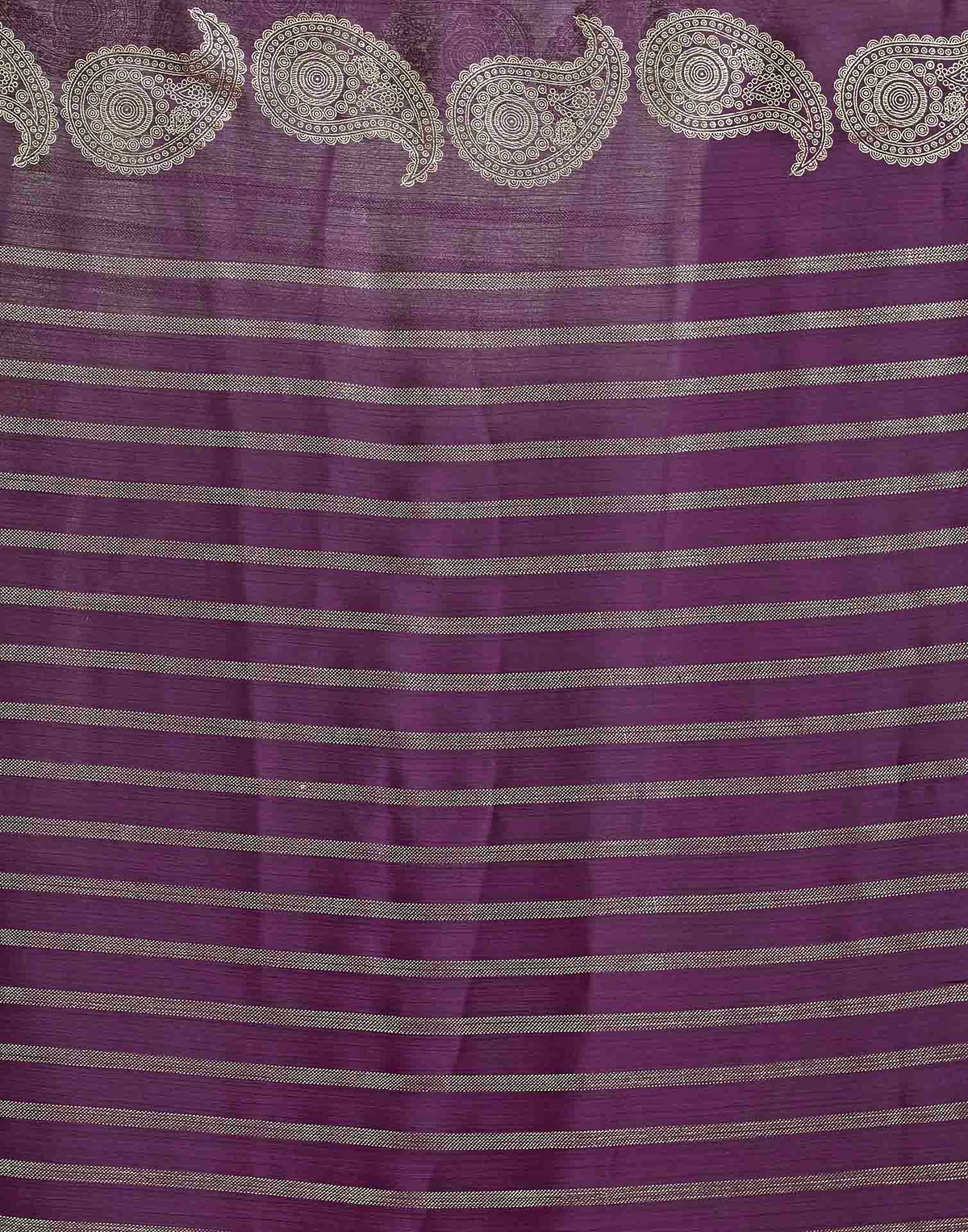 Wine Georgette Foil Printed Saree