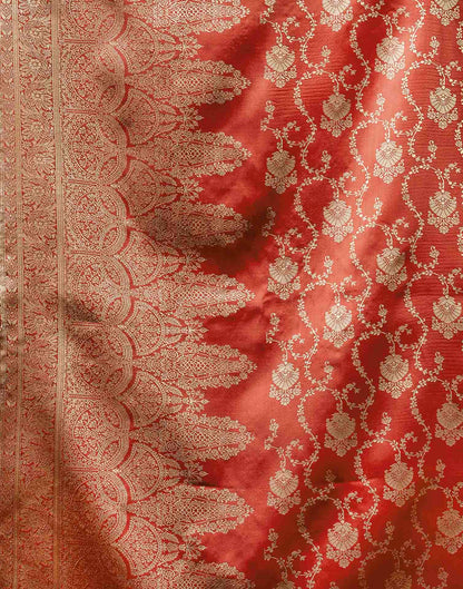 Maroon Silk Woven Banarasi Saree
