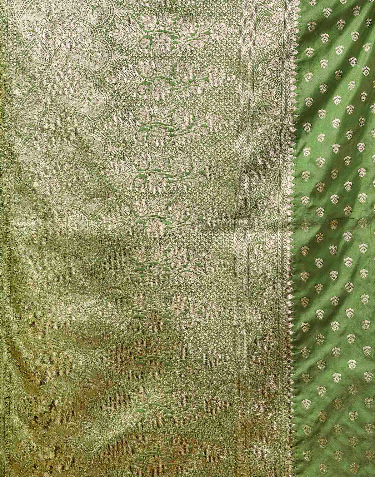 Light Green Silk Woven Banarasi Saree