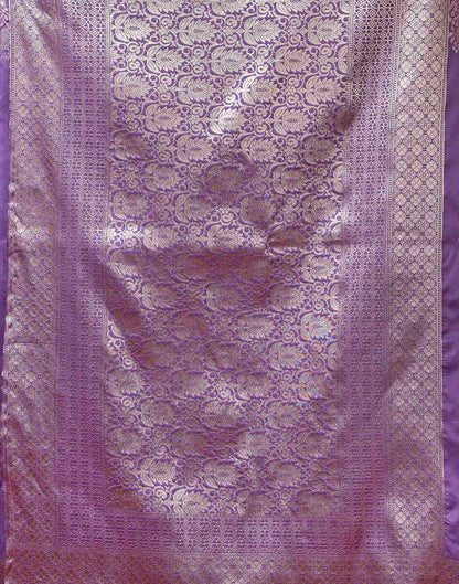 Light Purple Silk Woven Banarasi Saree