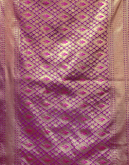 Purple Silk Woven Banarasi Saree