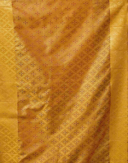 Turmeric Yellow Silk Woven Kanjivaram Saree