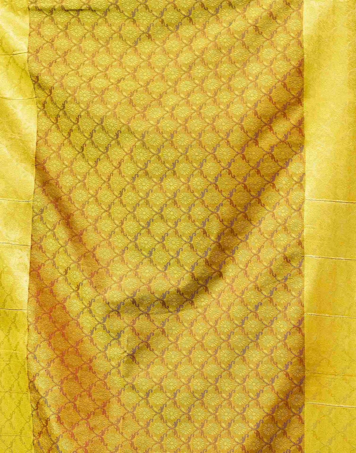 Lime Green Silk Woven Kanjivaram Saree