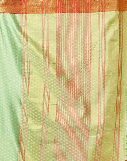 Mint Green Silk Woven Kanjivaram Saree