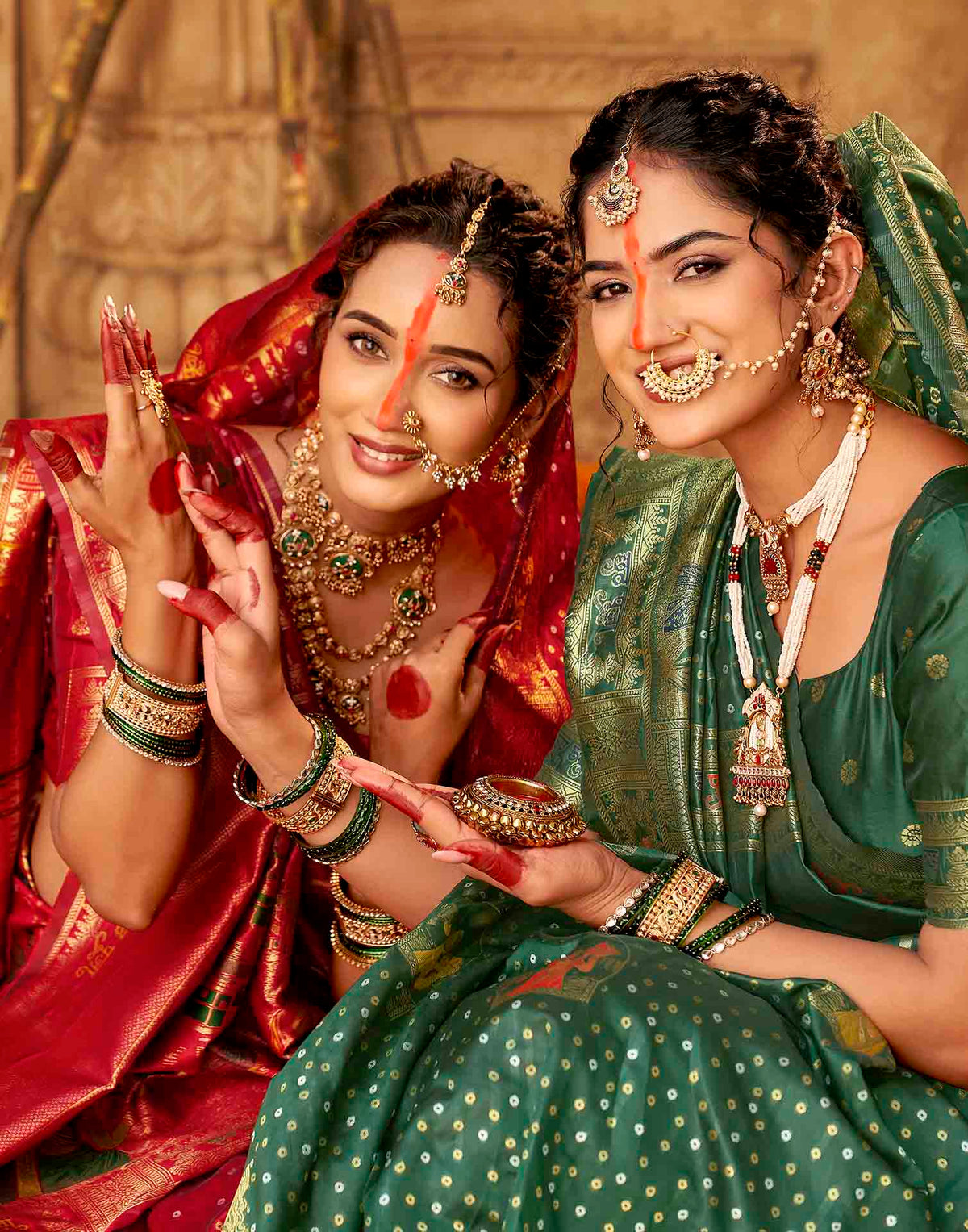 Dark Green Silk Woven Banarasi Saree