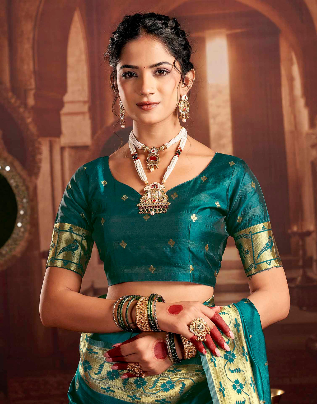 Blue Silk Woven Paithani Saree