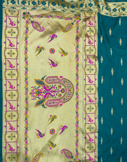 Blue Silk Woven Paithani Saree