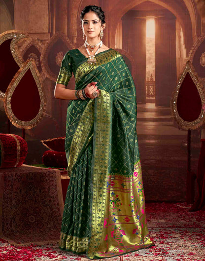 Green Silk Woven Paithani Saree