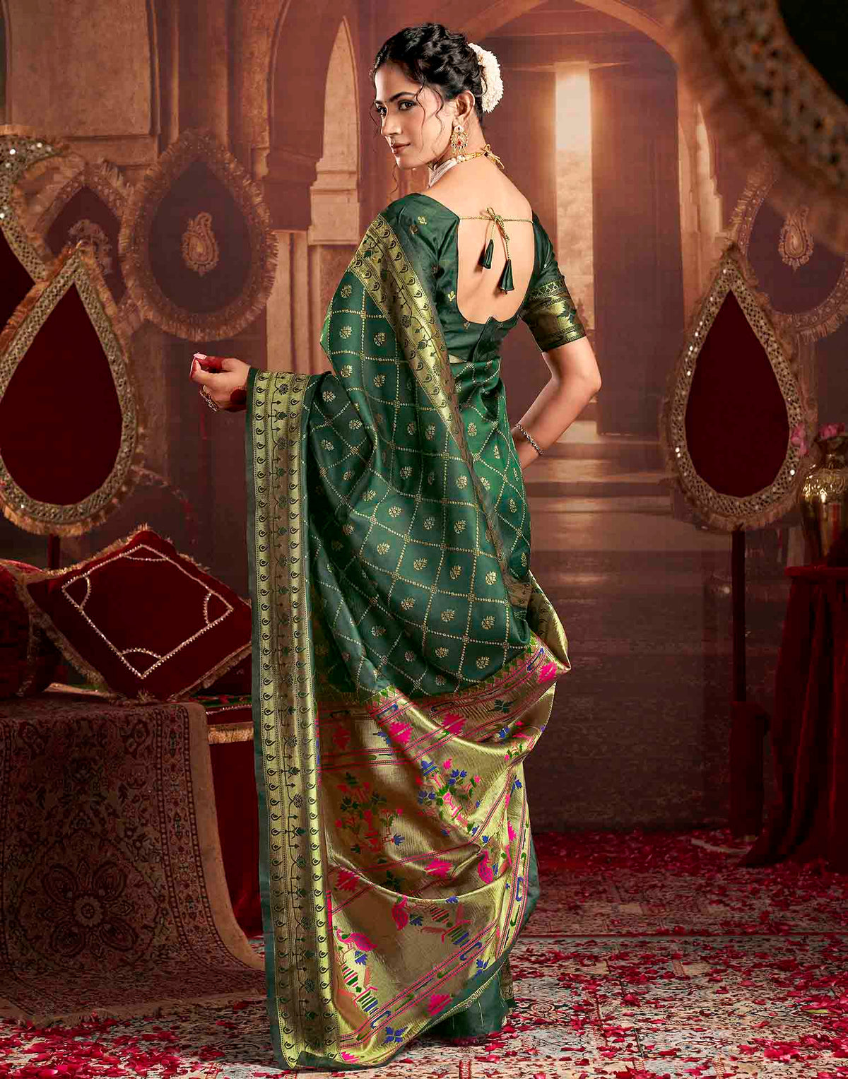 Green Silk Woven Paithani Saree