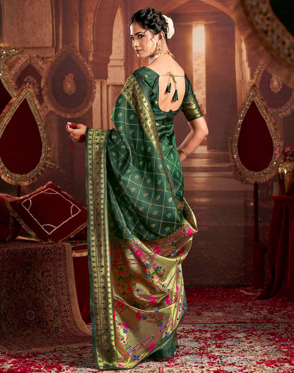 Green Silk Woven Paithani Saree