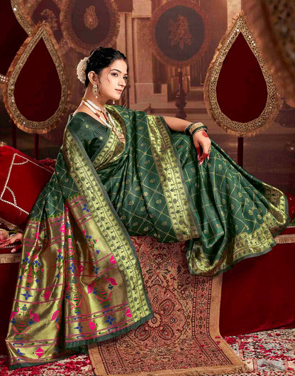 Green Silk Woven Paithani Saree