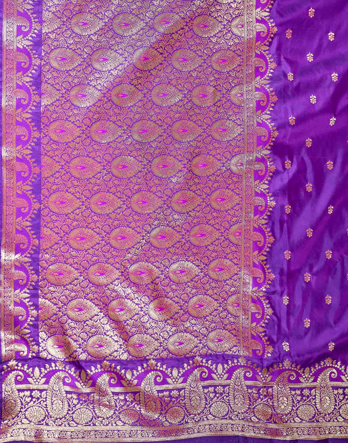 Royal Purple Silk Woven Banarasi Saree