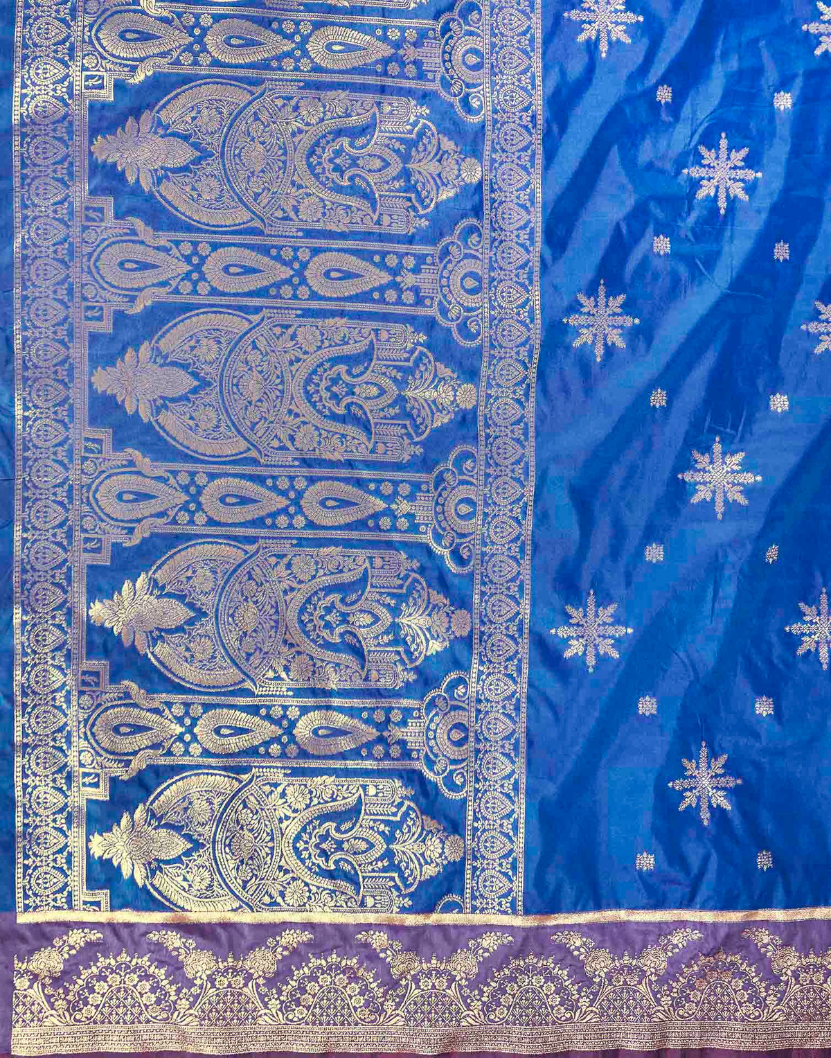 Royal Blue Silk Woven Banarasi Saree
