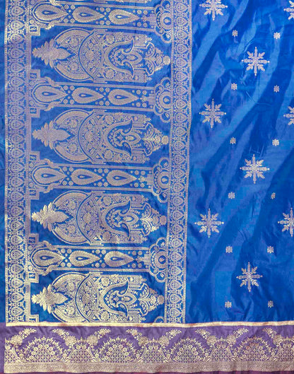 Royal Blue Silk Woven Banarasi Saree