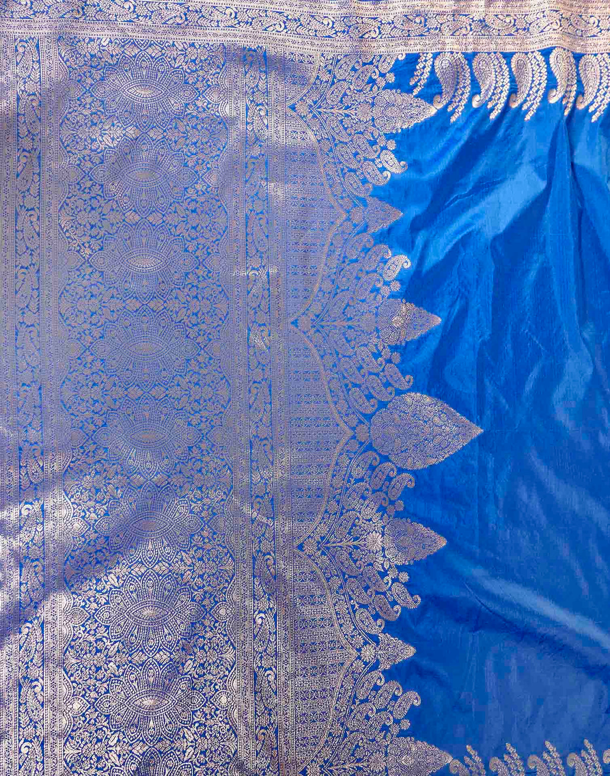 Royal Blue Silk Woven Banarasi Saree