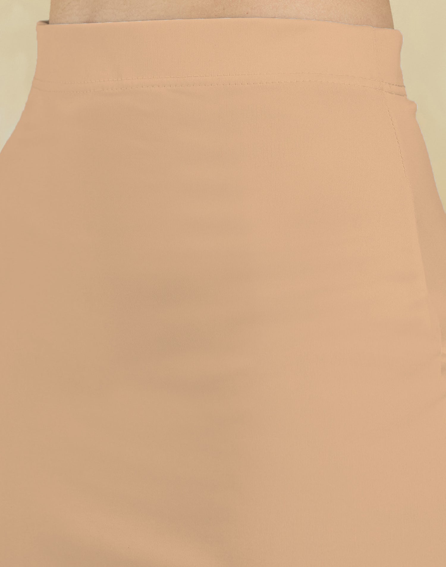 Beige Lycra Plain Elastic Waist Shapewear