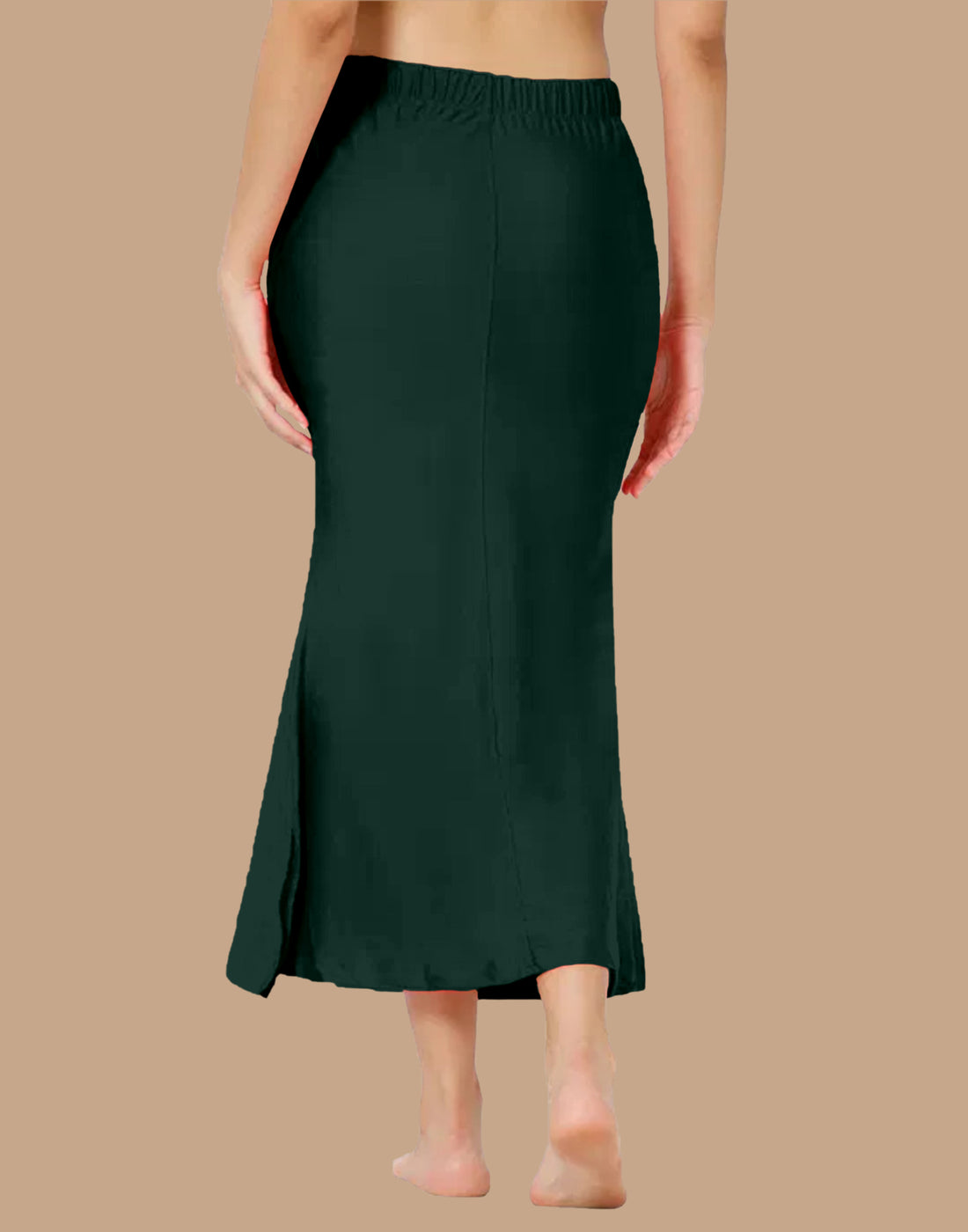 Dark Green Lycra Plain Elastic Waist Shapewear